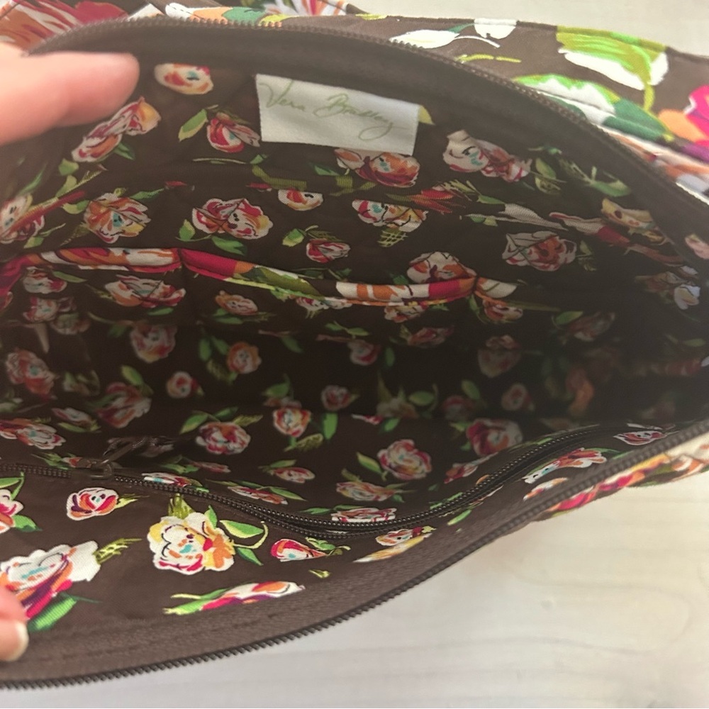 NWOT Vera Bradley Floral English Rose Adjustable Strap Shoulder Handbag - Picture 5 of 7